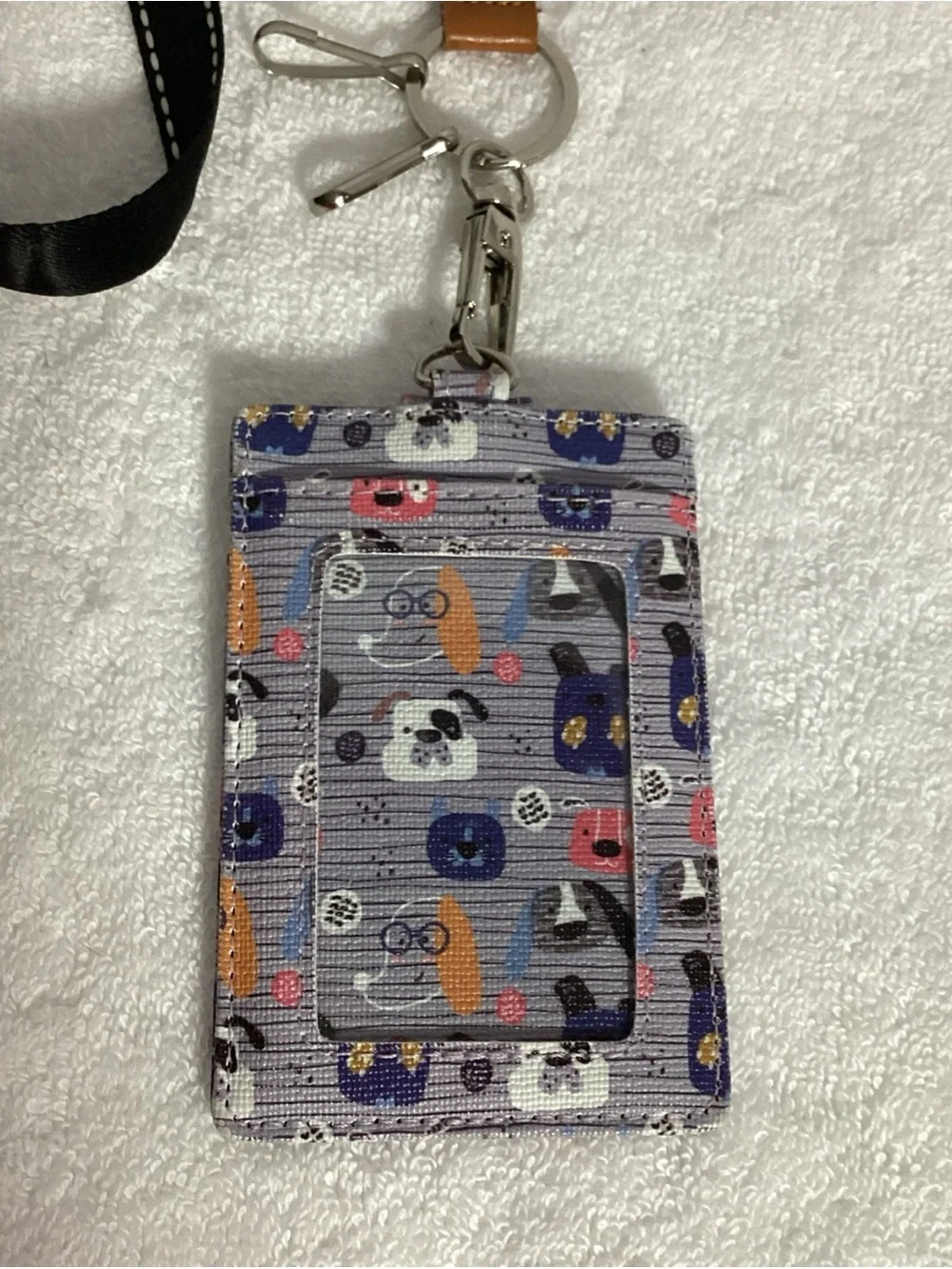 Super Cute Puppy Dog Car ID Wallet with Lanyard Keychain